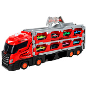 Игровой набор автовоз-катапульта инерционный Рыжий кот 2818486 1